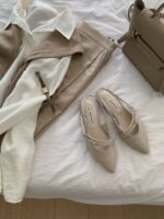 Belted 2.5cm Pointed Flats - Image 7