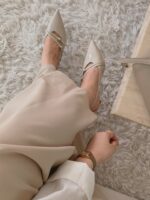 Belted 2.5cm Pointed Flats - Image 8