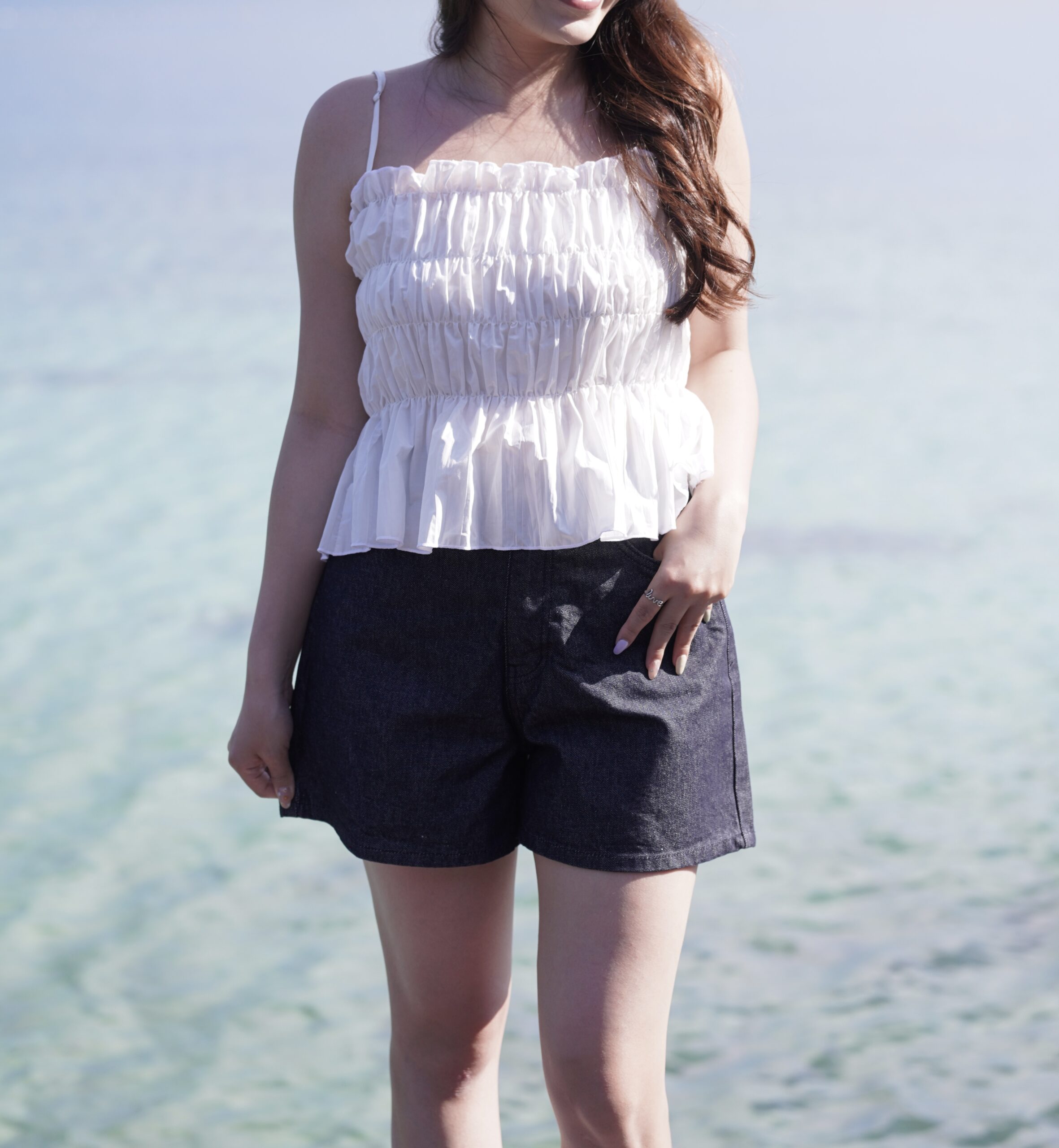 26APRBTTM003_01 Pleated Camisole - Image 1