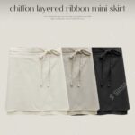 COMEBACK!! Side Ribbon Layered Skirt - Image 20
