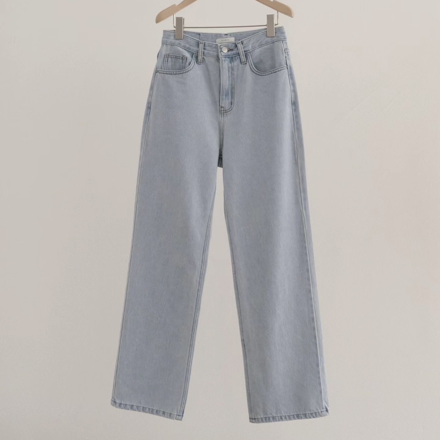 26APRPRMBTTM007_01 OUNCE Light Wash Denim Pants - Image 1