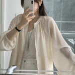 OUNCE Sheer Shirring Jumper