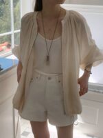 OUNCE Sheer Shirring Jumper - Image 4