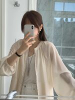 OUNCE Sheer Shirring Jumper - Image 5