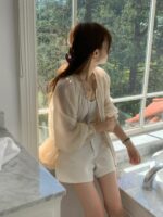 OUNCE Sheer Shirring Jumper - Image 8