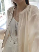 OUNCE Sheer Shirring Jumper - Image 10