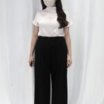 [Premium] Satin Mock Neck Top - Image 3