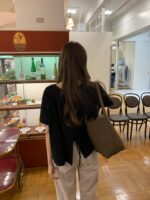 OUNCE Back Ribbon Shirring Blouse - Image 3