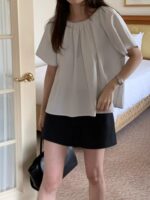 OUNCE Back Ribbon Shirring Blouse - Image 16