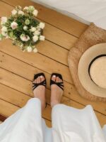 Satin Ribbon Sandals - Image 4