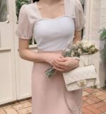 COMEBACK!! Puff Sleeves Patched Top - Image 8