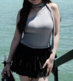 Scarf One-shoulder Bra Top - Image 3