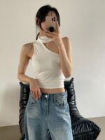 Scarf One-shoulder Bra Top - Image 7