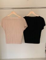 COMEBACK!! Pleated Mock Neck Top - Image 7