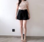 COMEBACK!! Pleated Mock Neck Top - Image 4