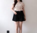 COMEBACK!! Pleated Mock Neck Top - Image 2