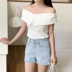 COMEBACK!! Splited Offshoulder Top