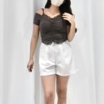 Padded Offshoulder Crop Top