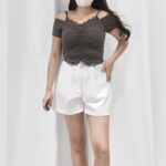 Padded Offshoulder Crop Top - Image 7