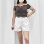 Padded Offshoulder Crop Top - Image 10