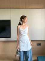 [Premium] Satin Drape Dress - Image 10