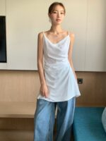 [Premium] Satin Drape Dress - Image 11