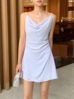 [Premium] Satin Drape Dress - Image 17