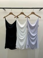 [Premium] Satin Drape Dress - Image 25