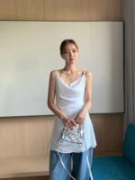 [Premium] Satin Drape Dress - Image 15