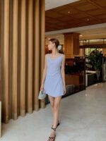 [Premium] Satin Drape Dress - Image 21
