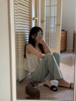 [Premium] OUNCE Lia Satin Shirring Slippers - Image 5