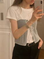 [Premium] OUNCE Lace Back Ribbon Sleeveless - Image 2