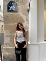 [Premium] OUNCE Lace Back Ribbon Sleeveless - Image 5