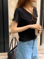 [Premium] OUNCE Elle Shirring Tee - Image 2