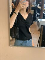 [Premium] OUNCE Elle Shirring Tee - Image 6