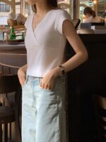 [Premium] OUNCE V Wrap Half Tee - Image 7