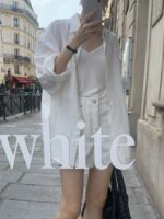 [Premium] OUNCE Basic White Shirt - Image 4