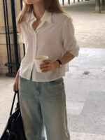 [Premium] OUNCE Mini Crop Shirt - Image 7