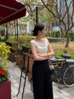 [Premium] Satin Irregular Top - Image 19