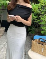 [Premium] Satin Irregular Top - Image 15