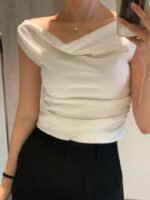 [Premium] Satin Irregular Top - Image 23