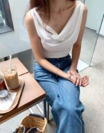[Premium] Satin Irregular Top - Image 24