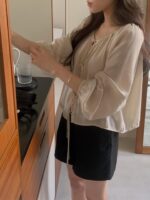 [Premium] Gentle Mood Tie Blouse - Image 5