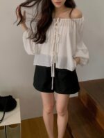 [Premium] Gentle Mood Tie Blouse - Image 4