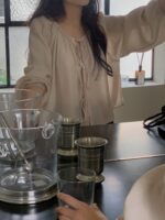 [Premium] Gentle Mood Tie Blouse - Image 11