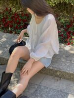 [Premium] Gentle Mood Tie Blouse - Image 13