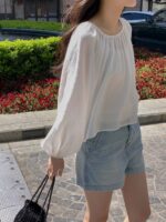 [Premium] Gentle Mood Tie Blouse - Image 18