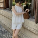 [Premium] Halter Linen Blouse