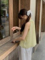 [Premium] Halter Linen Blouse - Image 14