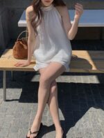 [Premium] Halter Linen Blouse - Image 4